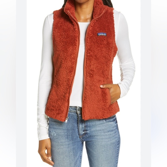 Patagonia Jackets & Blazers - Patagonia NWOT Los Gatos burnt orange fleece Sherpa zip up vest women’s medium